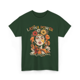 Latina Power Hispanic Heritage Month T-Shirt - Forest Green