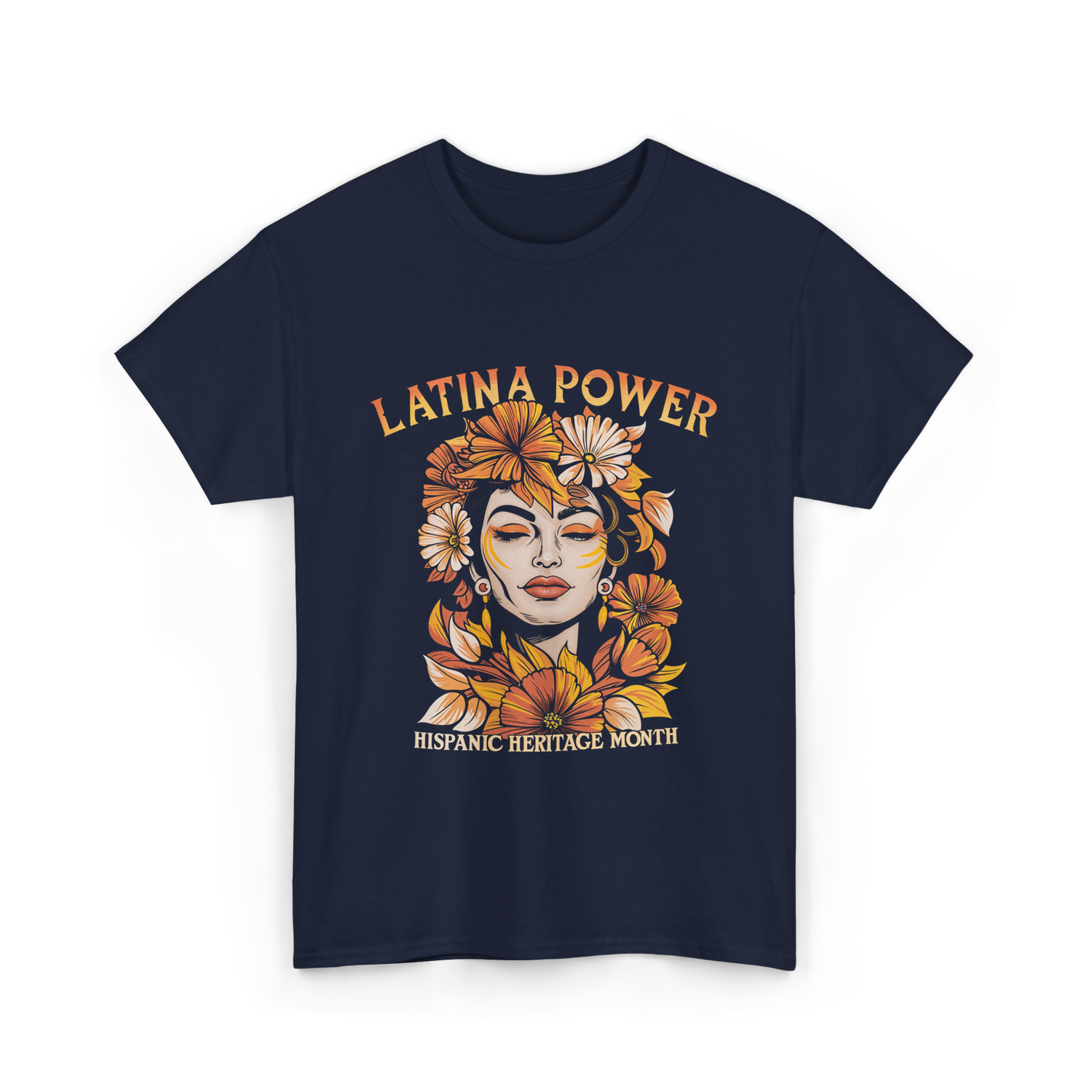 Latina Power Hispanic Heritage T-Shirt - Navy