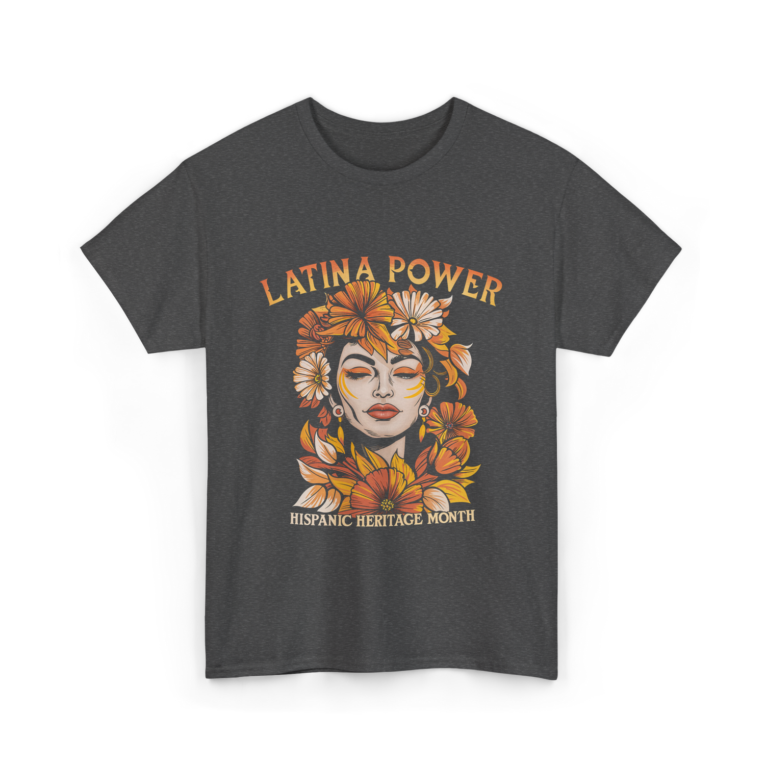 Latina Power Hispanic Heritage T-Shirt - Dark Heather