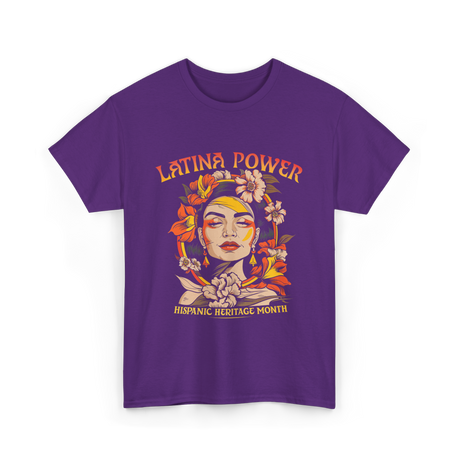 Latina Power Hispanic Heritage T-Shirt - Purple