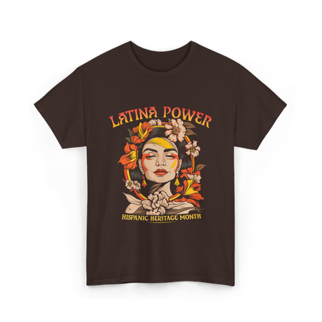 Latina Power Hispanic Heritage T-Shirt - Dark Chocolate