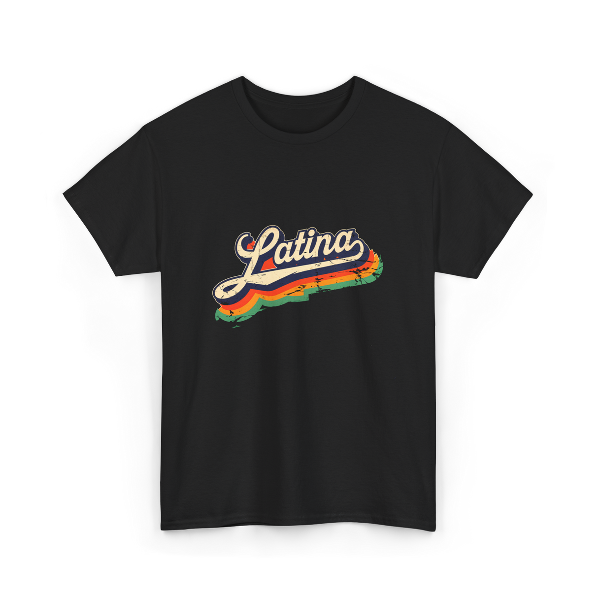 Latina Retro Woman Latina T-Shirt - Black