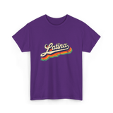 Latina Retro Woman Latina T-Shirt - Purple