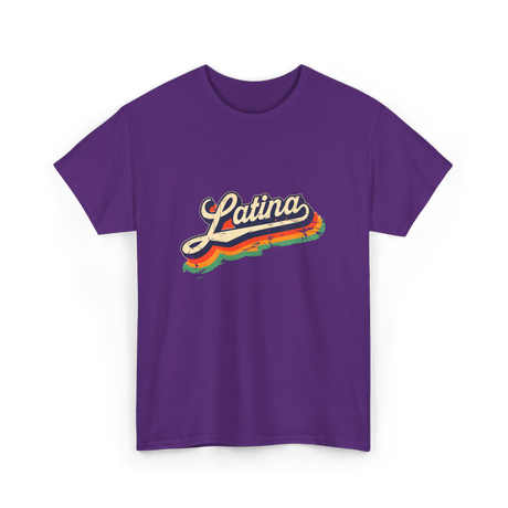 Latina Retro Woman Latina T-Shirt - Purple