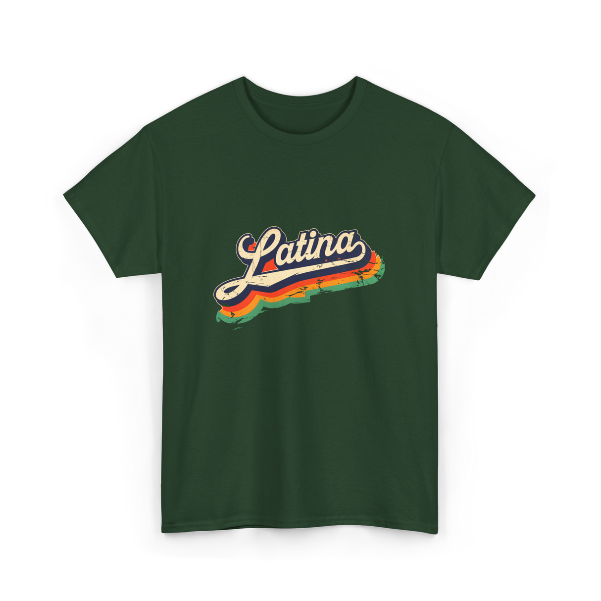 Latina Retro Woman Latina T-Shirt - Forest Green