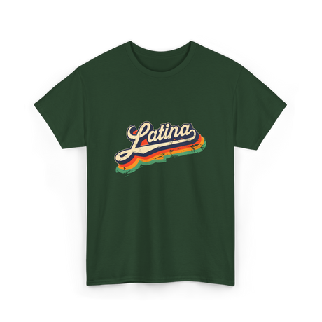 Latina Retro Woman Latina T-Shirt - Forest Green