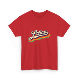 Latina Retro Woman Latina T-Shirt - Red