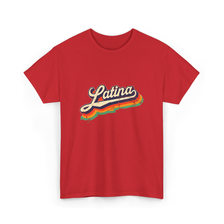 Latina Retro Woman Latina T-Shirt - Red