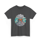 Lava Volcano Eruption Volcano T-Shirt - Dark Heather