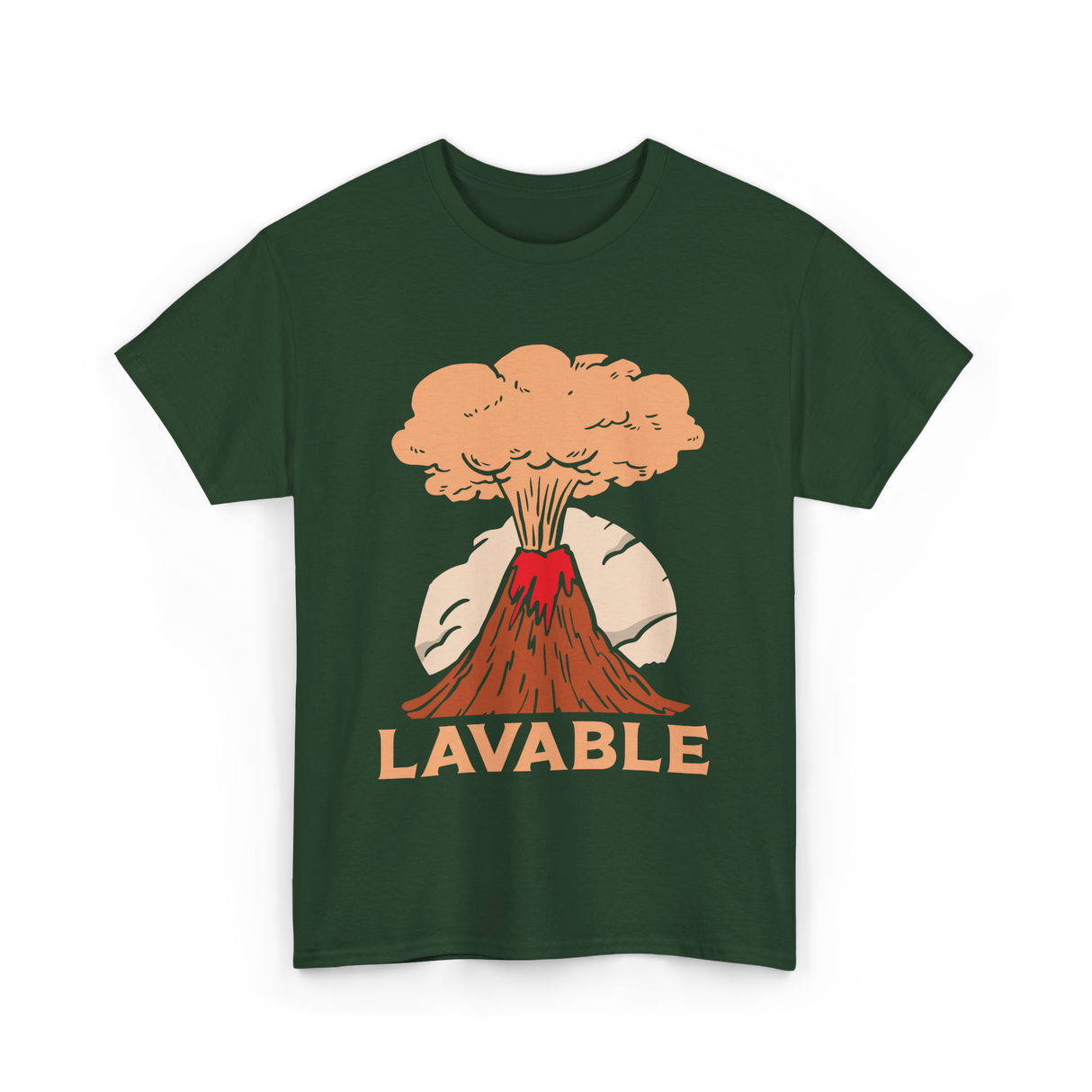 Lavable Volcano Volcanoes Geology T-Shirt - Forest Green