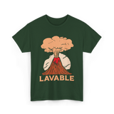 Lavable Volcano Volcanoes Geology T-Shirt - Forest Green