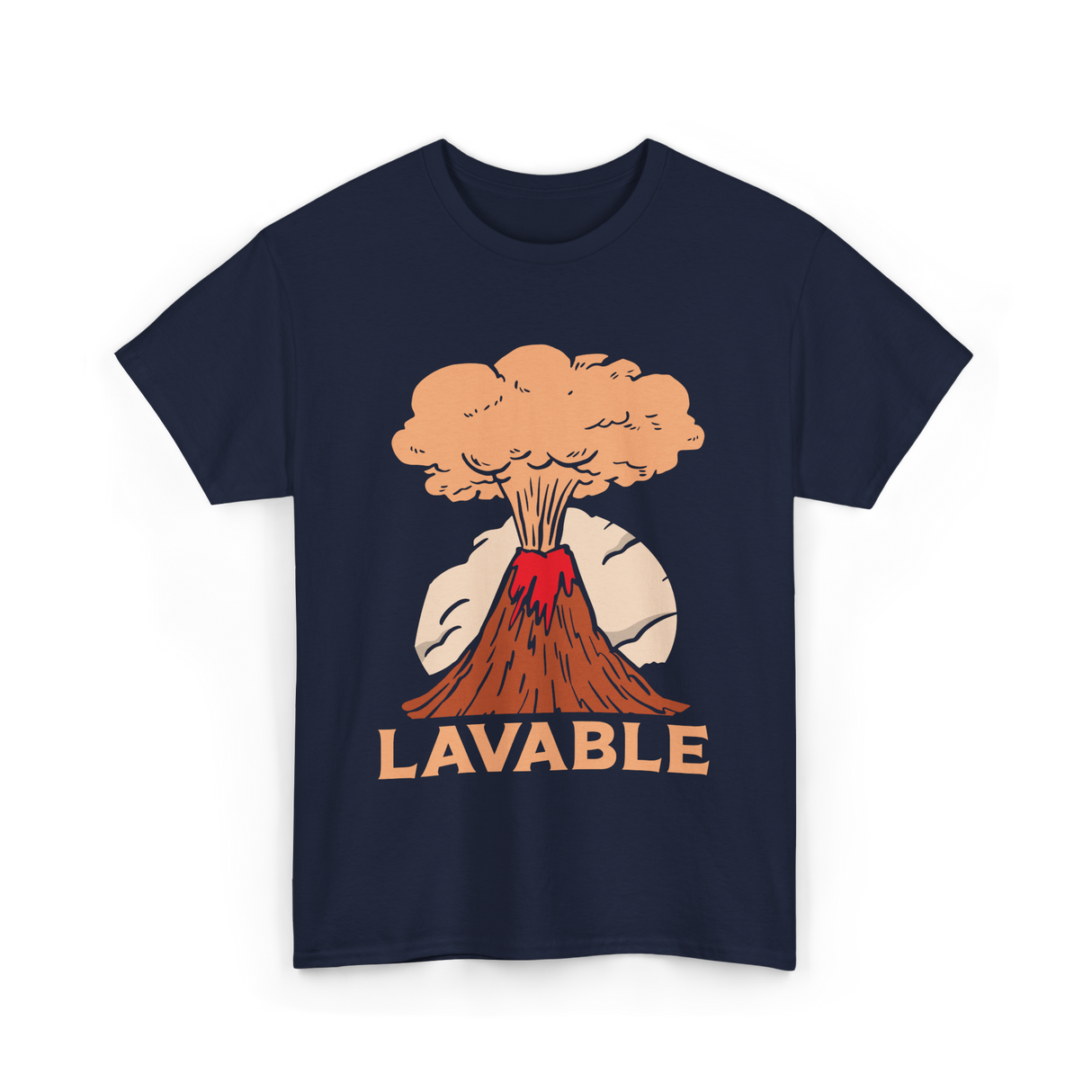 Lavable Volcano Volcanoes Geology T-Shirt - Navy