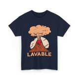 Lavable Volcano Volcanoes Geology T-Shirt - Navy