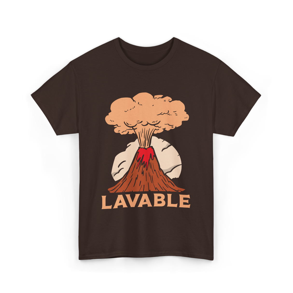 Lavable Volcano Volcanoes Geology T-Shirt - Dark Chocolate