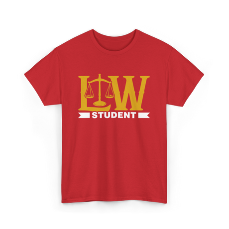 Law Student Law School Attorney T-Shirt - Red