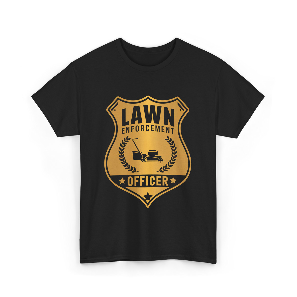 Lawn Enforcement Officer Lawn Care T-Shirt - Black