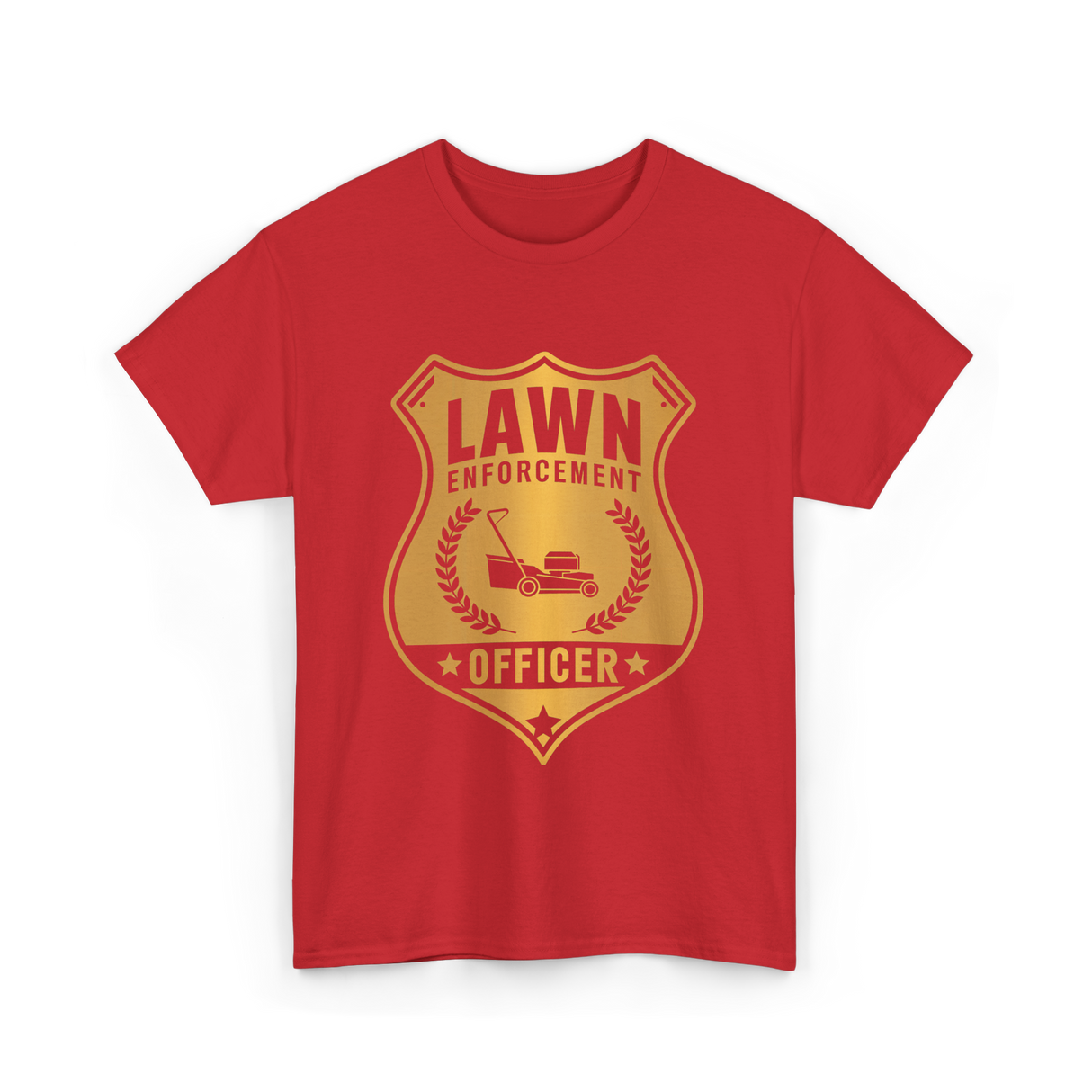 Lawn Enforcement Officer Lawn Care T-Shirt - Red