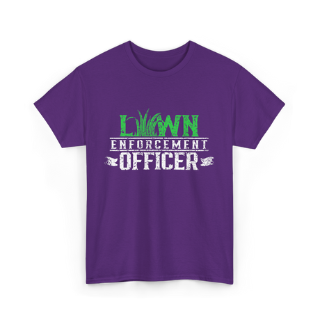 Lawn Enforcement Officer Lawn Care T-Shirt - Purple