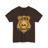 Lawn Enforcement Officer Lawn Care T-Shirt - Dark Chocolate