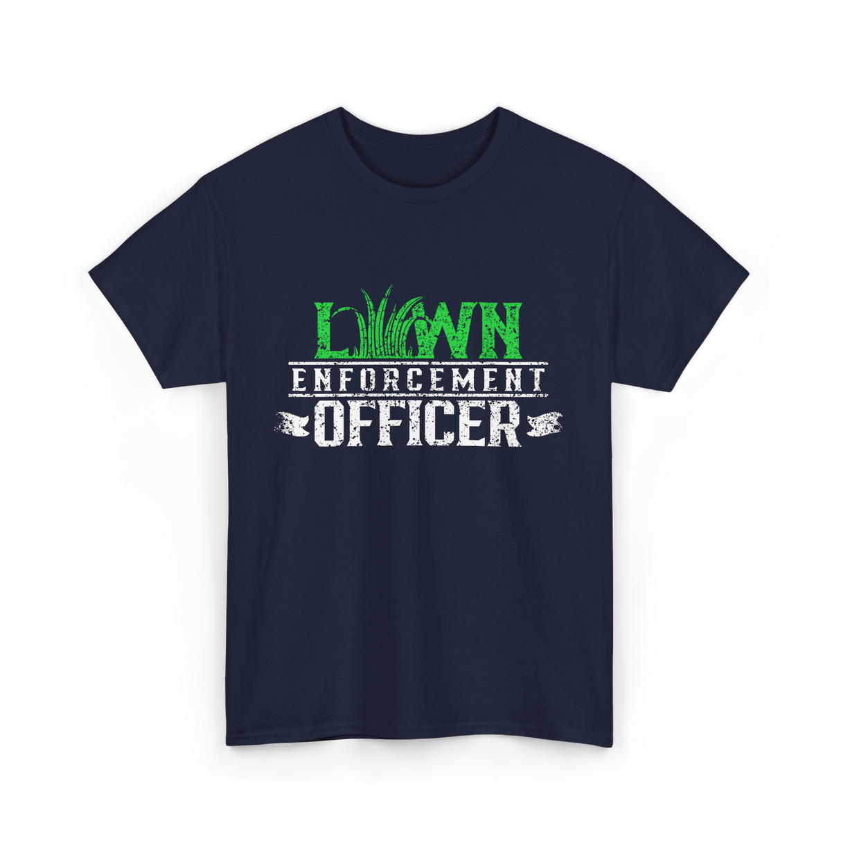 Lawn Enforcement Officer Lawn Care T-Shirt - Navy