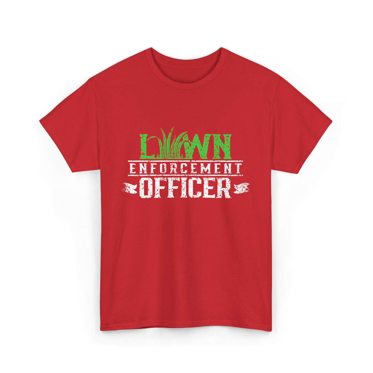 Lawn Enforcement Officer Lawn Care T-Shirt - Red