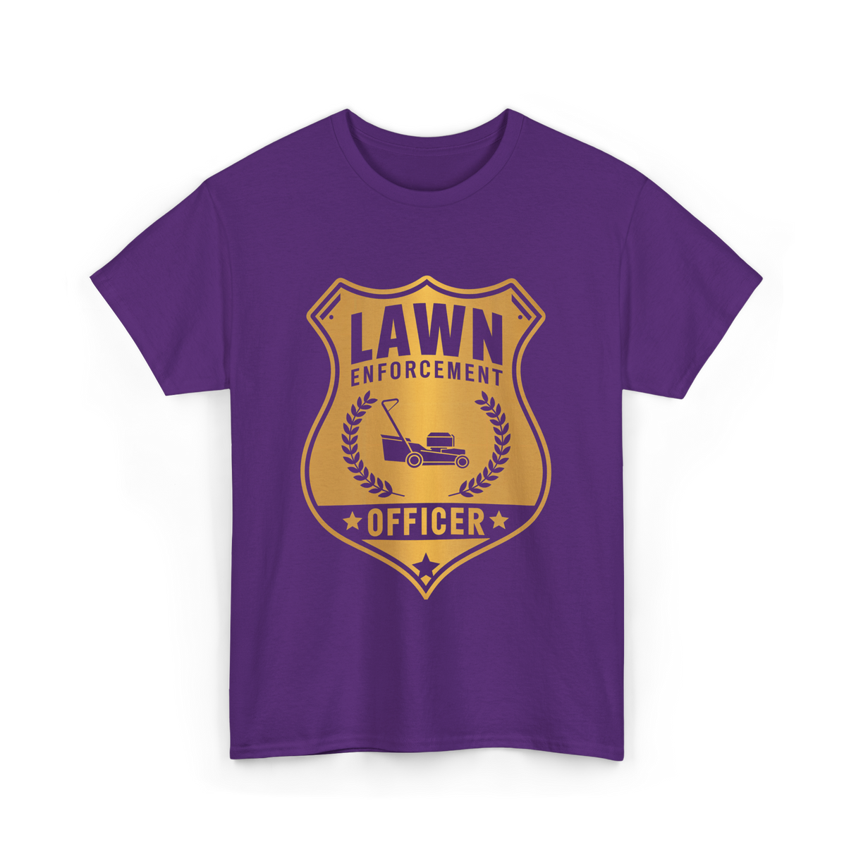 Lawn Enforcement Officer Lawn Care T-Shirt - Purple