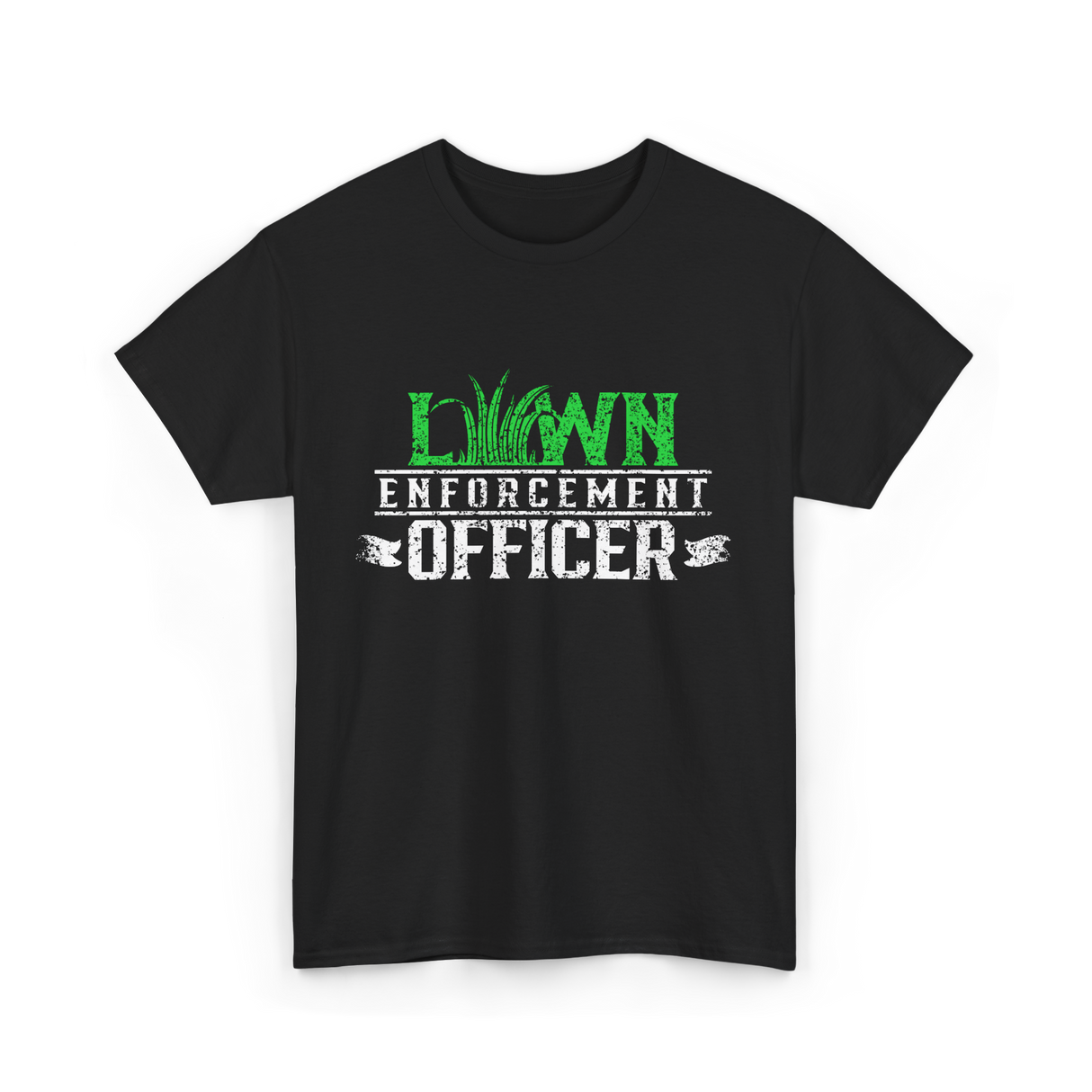 Lawn Enforcement Officer Lawn Care T-Shirt - Black