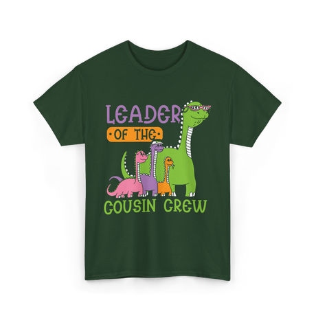 Leader Of The Cousin Crew Kids T-Shirt - Forest Green