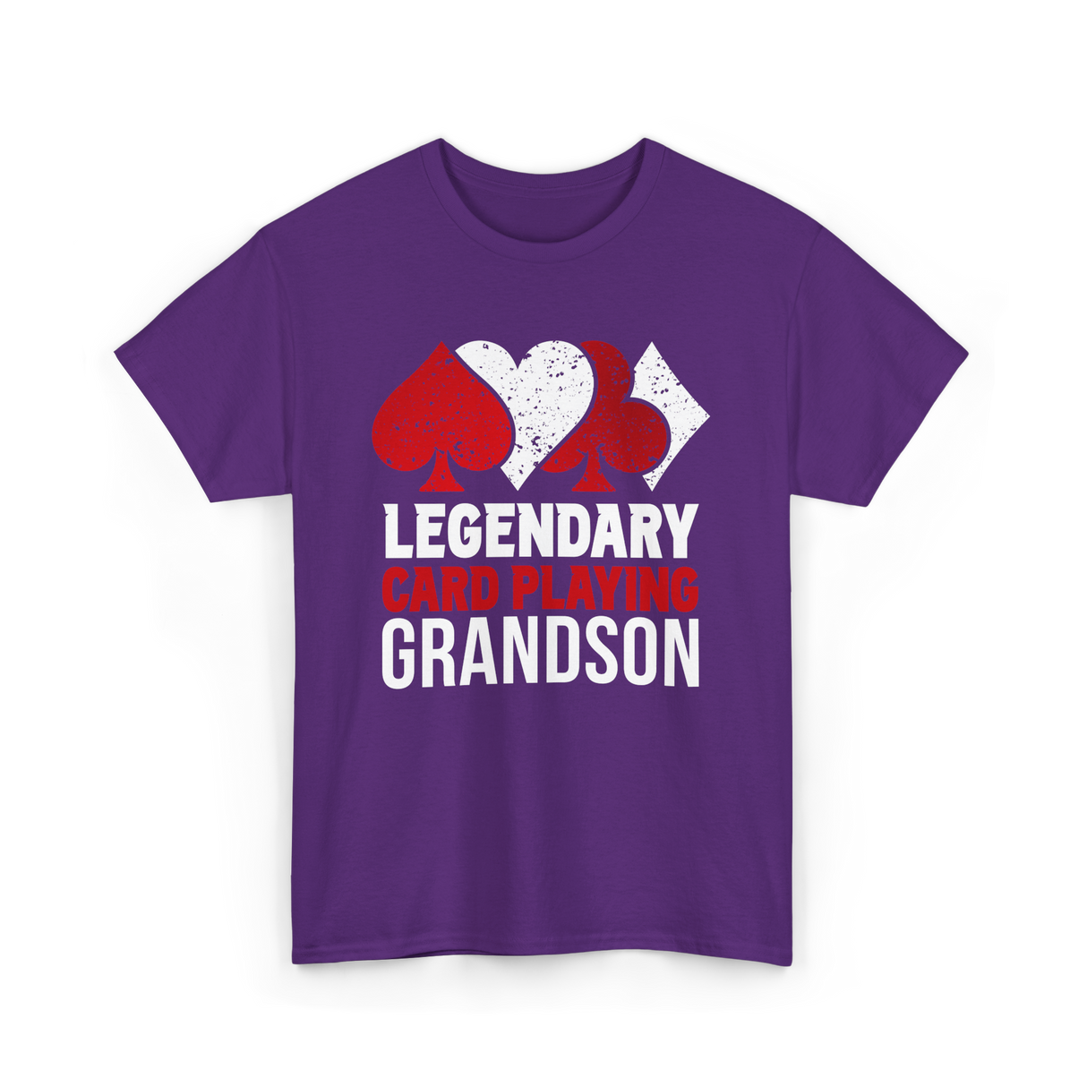 Legendary Card Player Grandson Cards T-Shirt - Purple