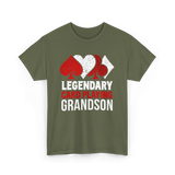 Legendary Card Player Grandson Cards T-Shirt - Military Green