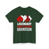 Legendary Card Player Grandson Cards T-Shirt - Forest Green