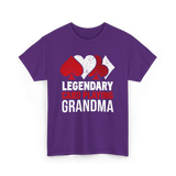 Legendary Card Playing Grandma Cards T-Shirt - Purple