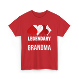 Legendary Card Playing Grandma Cards T-Shirt - Red