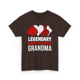 Legendary Card Playing Grandma Cards T-Shirt - Dark Chocolate