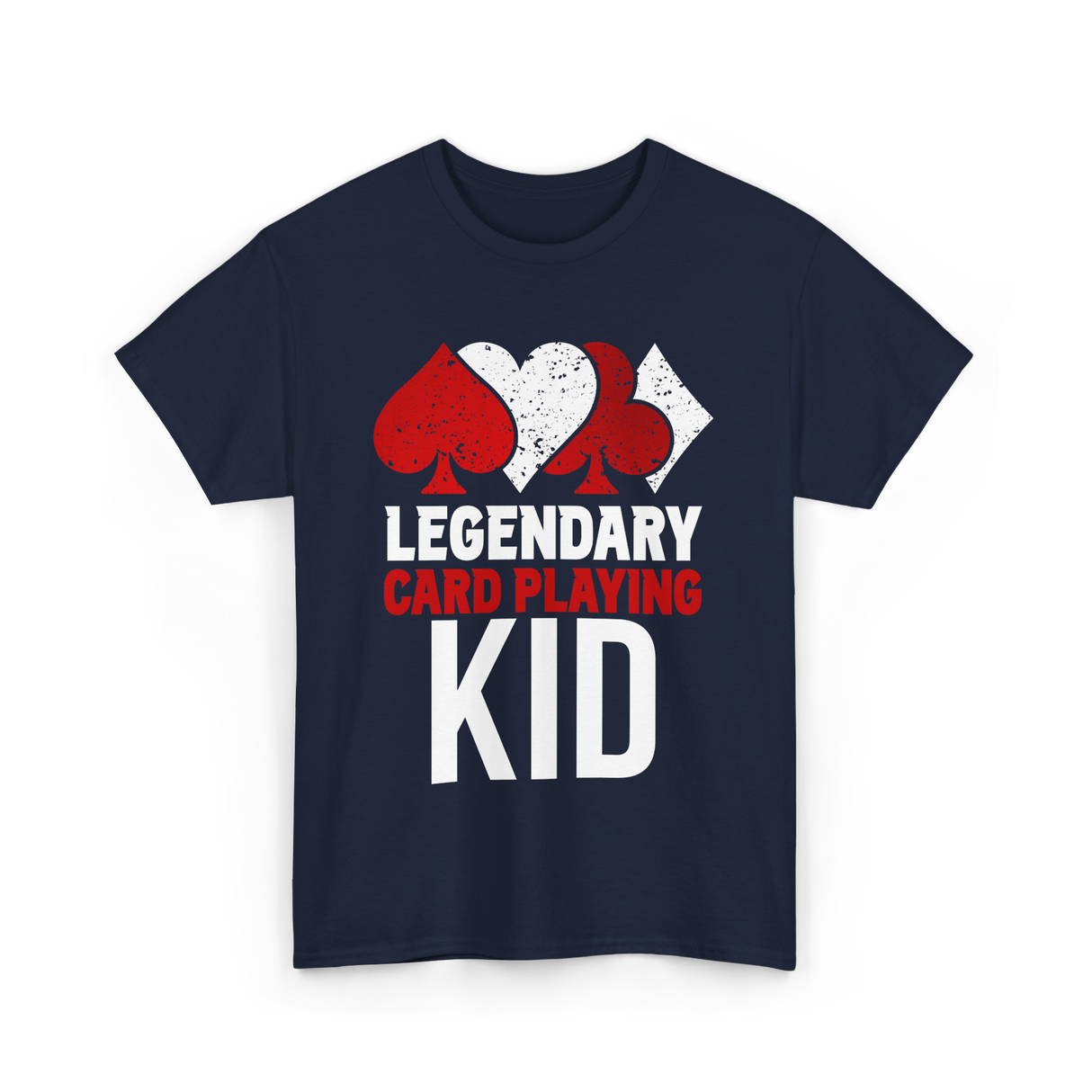 Legendary Kid Playing Cards Player T-Shirt - Navy