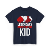 Legendary Kid Playing Cards Player T-Shirt - Navy