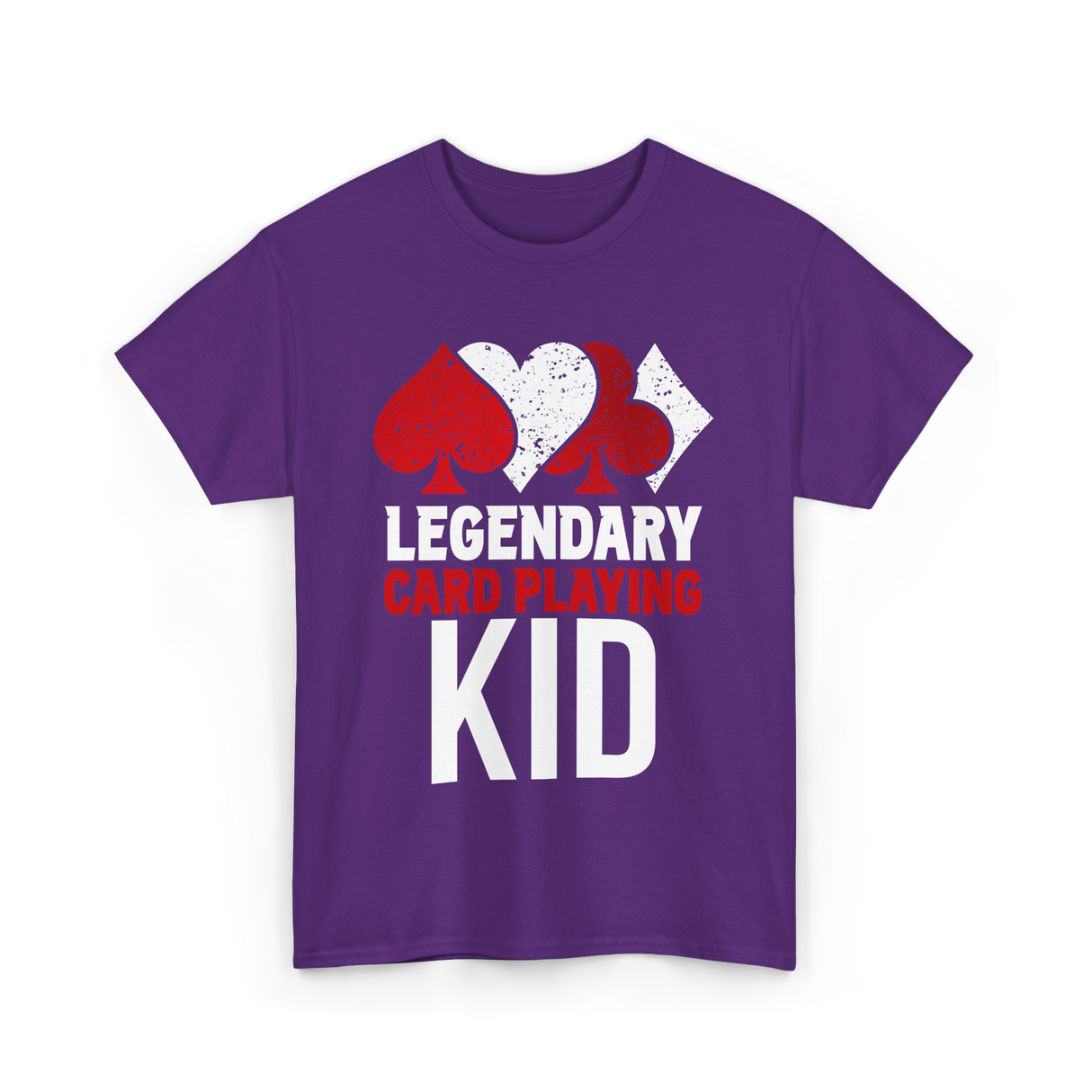 Legendary Kid Playing Cards Player T-Shirt - Purple