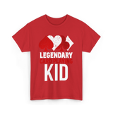 Legendary Kid Playing Cards Player T-Shirt - Red