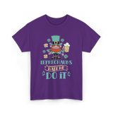 Leprechauns Made Me Do It St Patricks Day T-Shirt - Purple