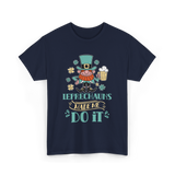 Leprechauns Made Me Do It St Patricks Day T-Shirt - Navy