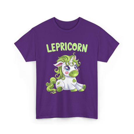 Lepricorn Unicorn St. Patrick's Day T-Shirt - Purple