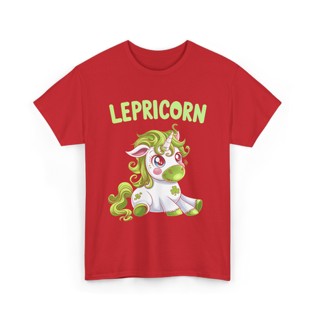 Lepricorn Unicorn St. Patrick's Day T-Shirt - Red