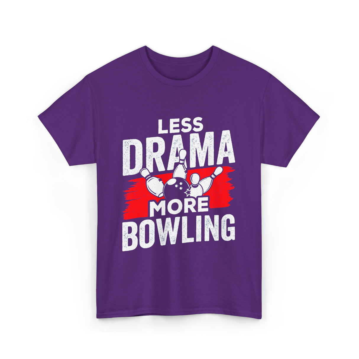 Less Drama More Bowling T-Shirt - Purple