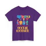 Let Me Call The Social Worker Social Work T-Shirt - Purple