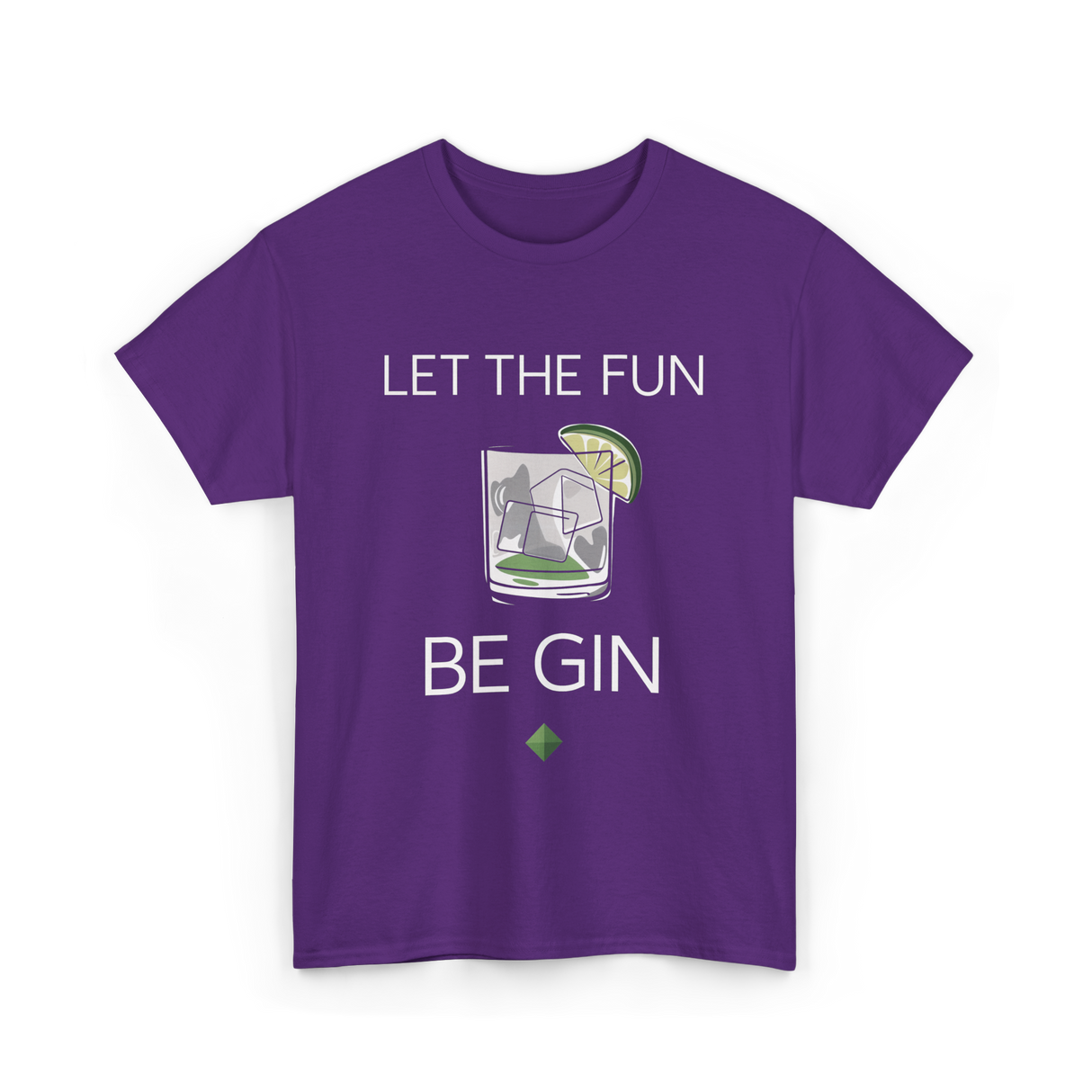 Let The Fun Be Gin Cocktail T-Shirt - Purple