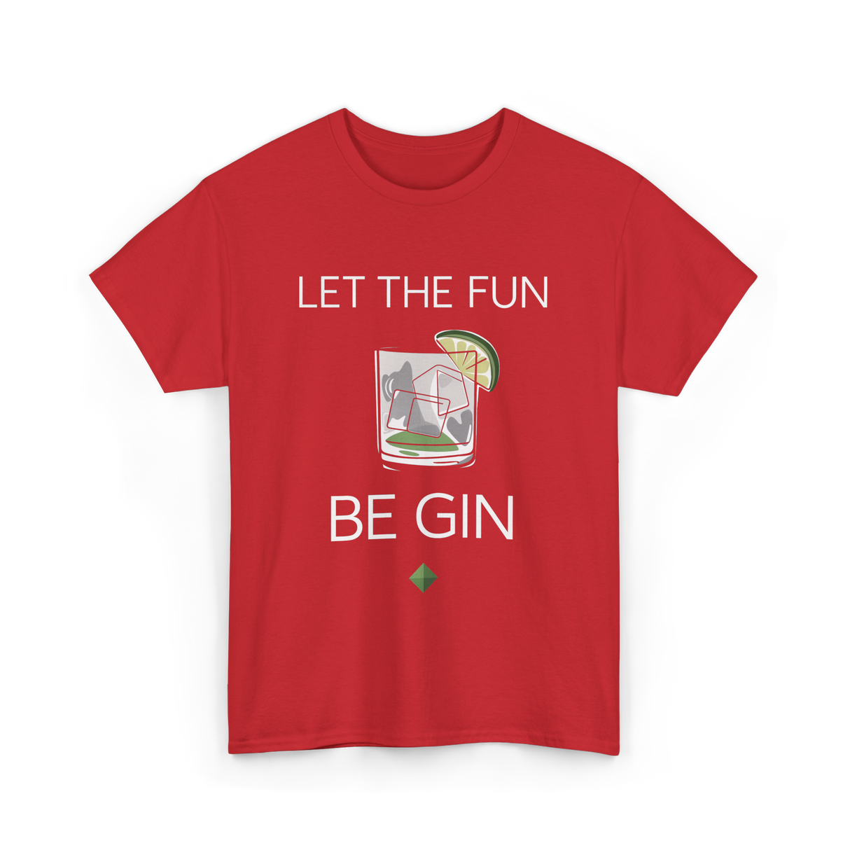 Let The Fun Be Gin Cocktail T-Shirt - Red