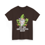 Let The Shenanigans Begin Gnome T-Shirt - Dark Chocolate