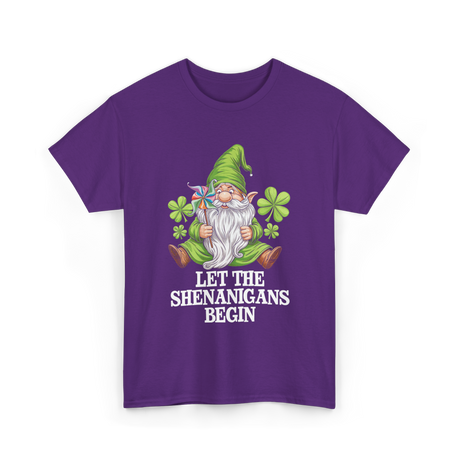 Let The Shenanigans Begin Gnome T-Shirt - Purple