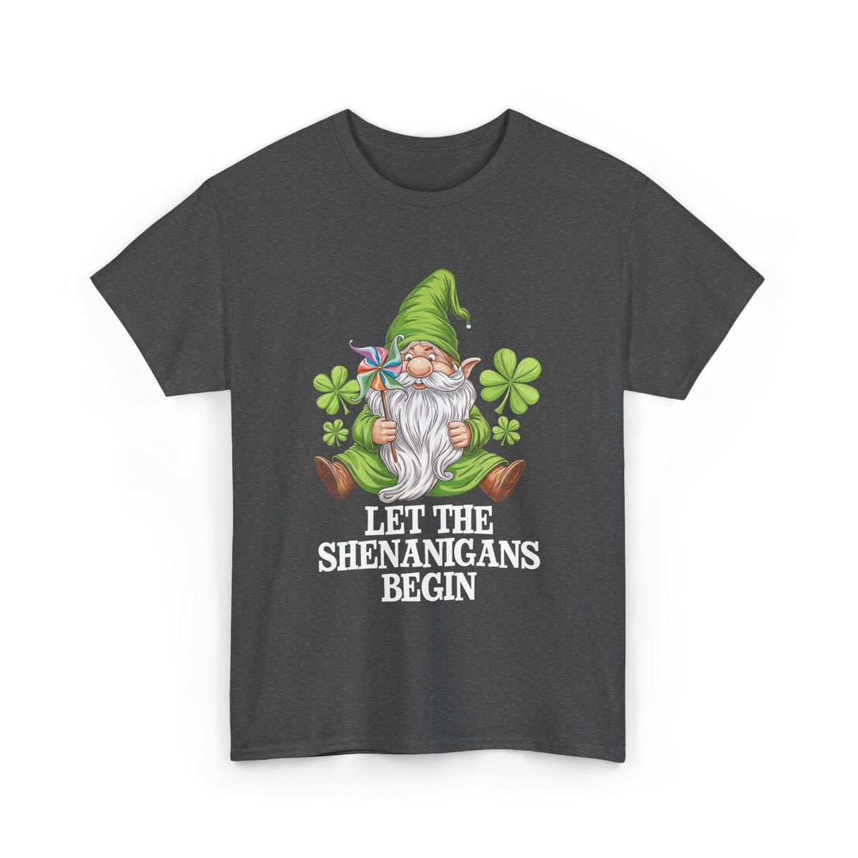 Let The Shenanigans Begin Gnome T-Shirt - Dark Heather