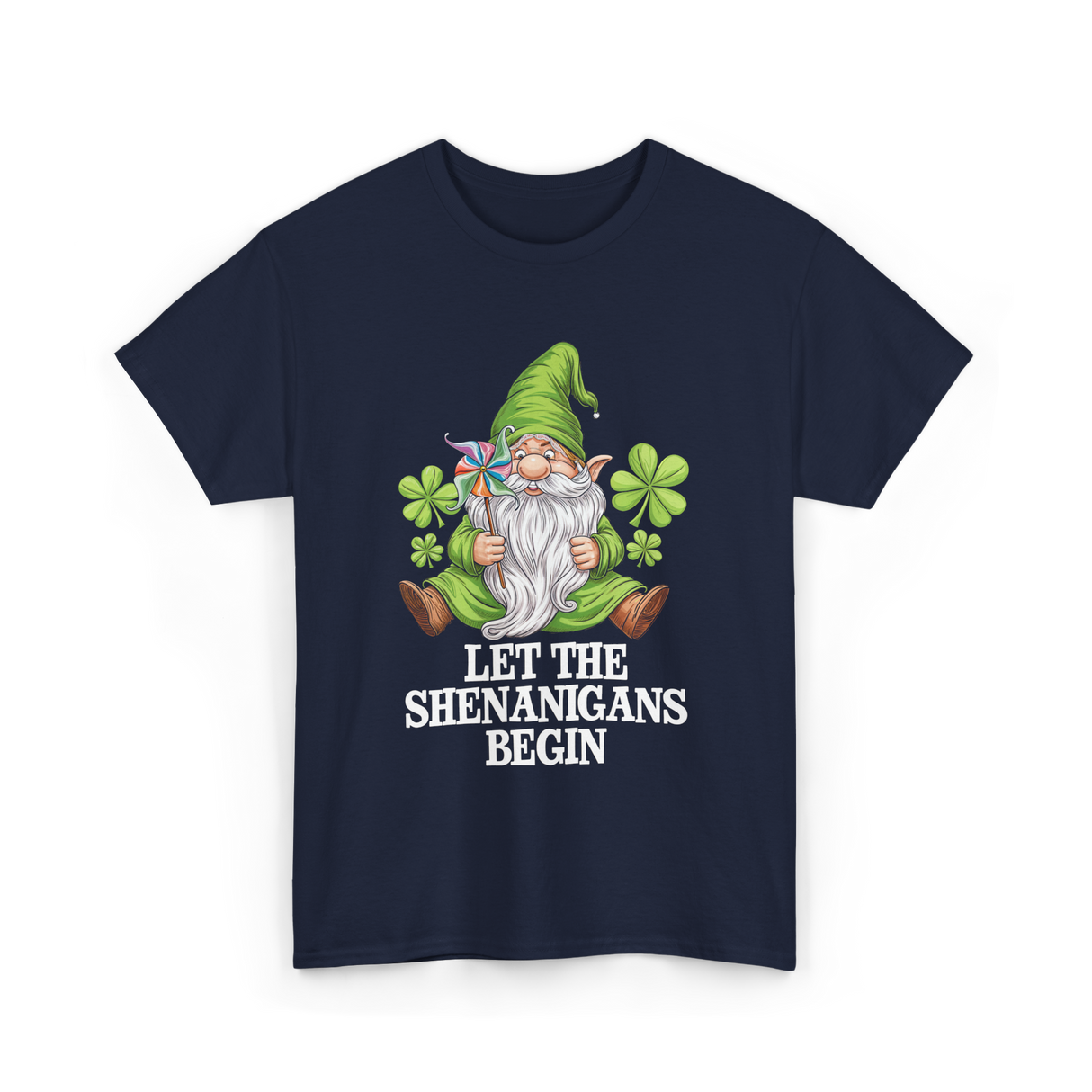 Let The Shenanigans Begin Gnome T-Shirt - Navy